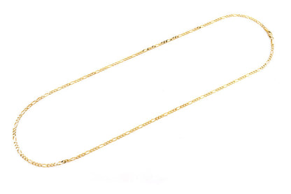 2.5MM FIGARO LINK 14K SOLID GOLD CHAIN