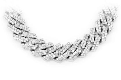 13MM RAISED MIAMI CUBAN DIAMOND NECKLACE 14K SOLID GOLD 28.25CTW