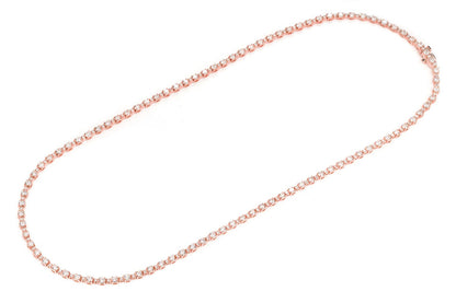 COLIER TENIS CU DIAMANTE ROTUNDE MIC ȘI MARE, AUR MASIV, 7.60 CT