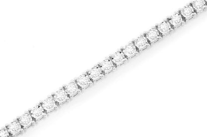 2PT MIRACLE SET DIAMOND BRACELET 14K SOLID GOLD 1.25CTW
