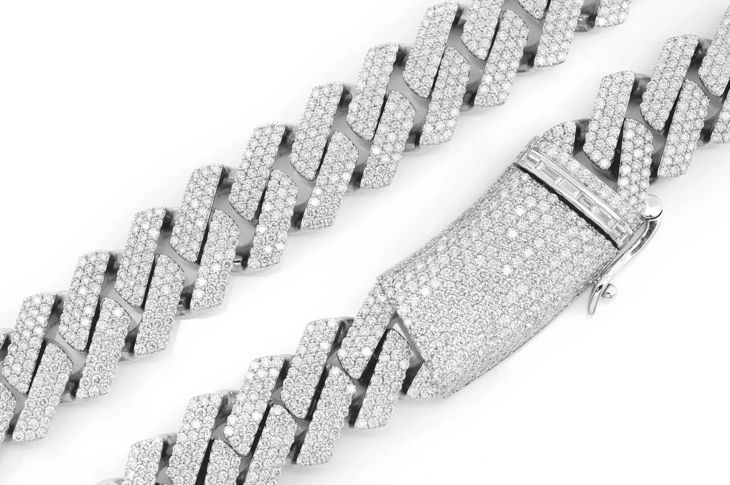19MM RAISED MIAMI CUBAN LINK DIAMOND NECKLACE 14K SOLID GOLD 59.50CTW