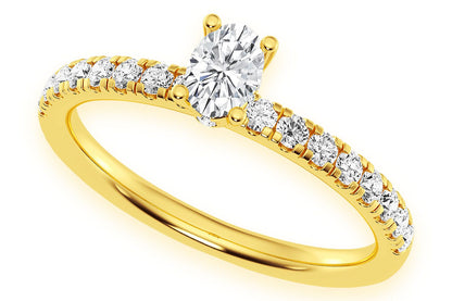 THINN - .25CT OVAL - DIAMOND ENGAGEMENT RING