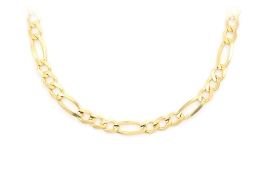 4.5MM FIGARO LINK 14K SOLID GOLD CHAIN