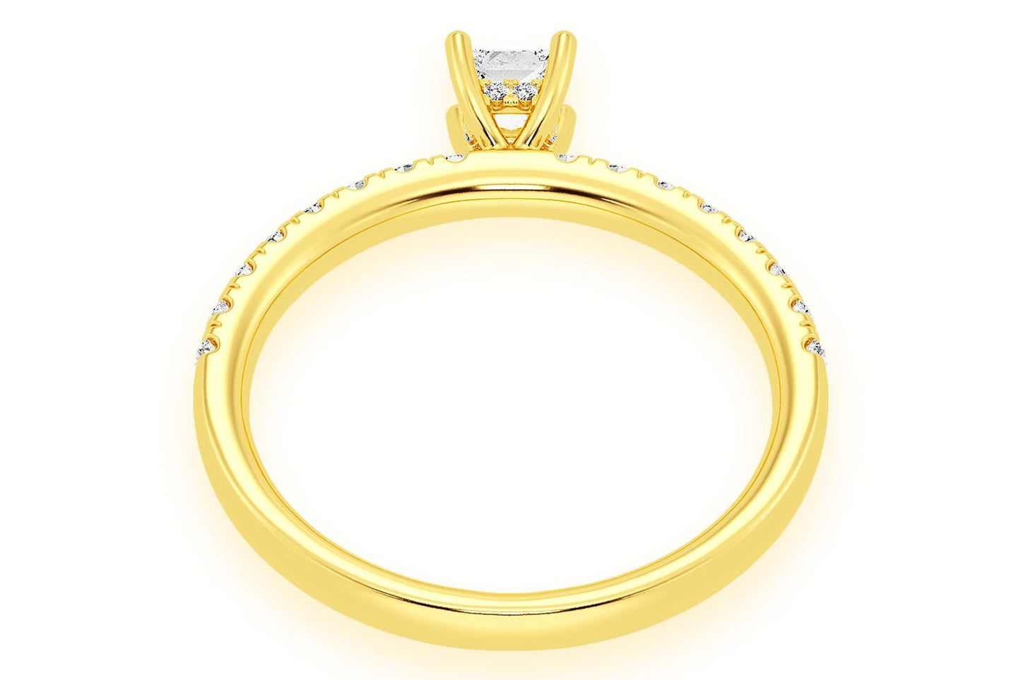 THINN - .25CT PRINCESS CUT - DIAMOND ENGAGEMENT RING