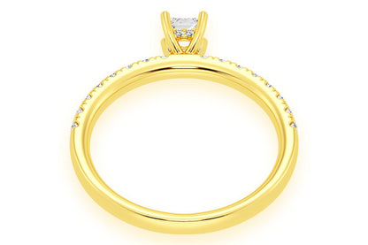 THINN - .25CT PRINCESS CUT - DIAMOND ENGAGEMENT RING