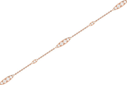 GRADUATED DIAMOND BRACELET 14K SOLID GOLD 0.30CTW