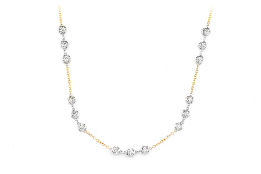 SET TRIO BEZEL COLIER CU DIAMANTE CONECTATE AUR MASIV DE 14K 3.65CTW