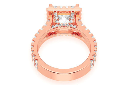 SPHINX - 3.00CT PRINCES CUT - DIAMOND ENGAGEMENT RING