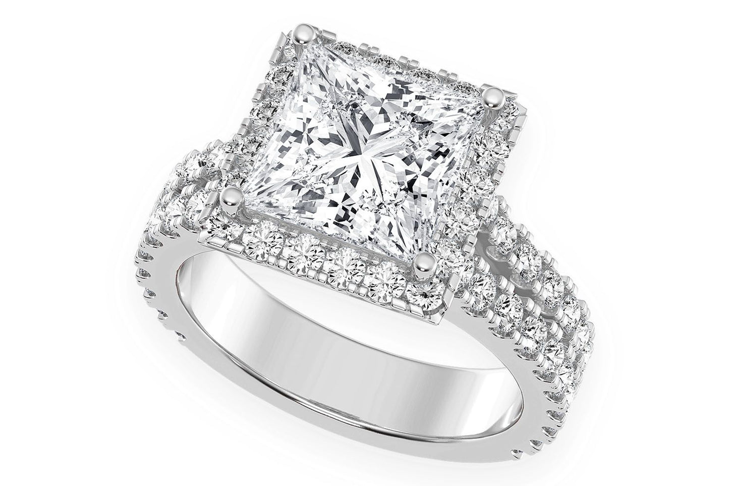 SPHINX - 3.00CT PRINCES CUT - DIAMOND ENGAGEMENT RING