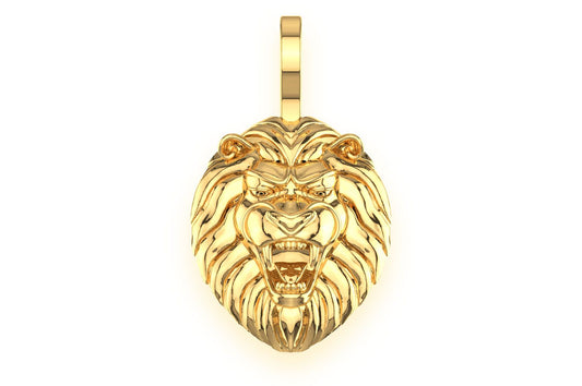 STRIPED LION PENDANT 14K SOLID GOLD