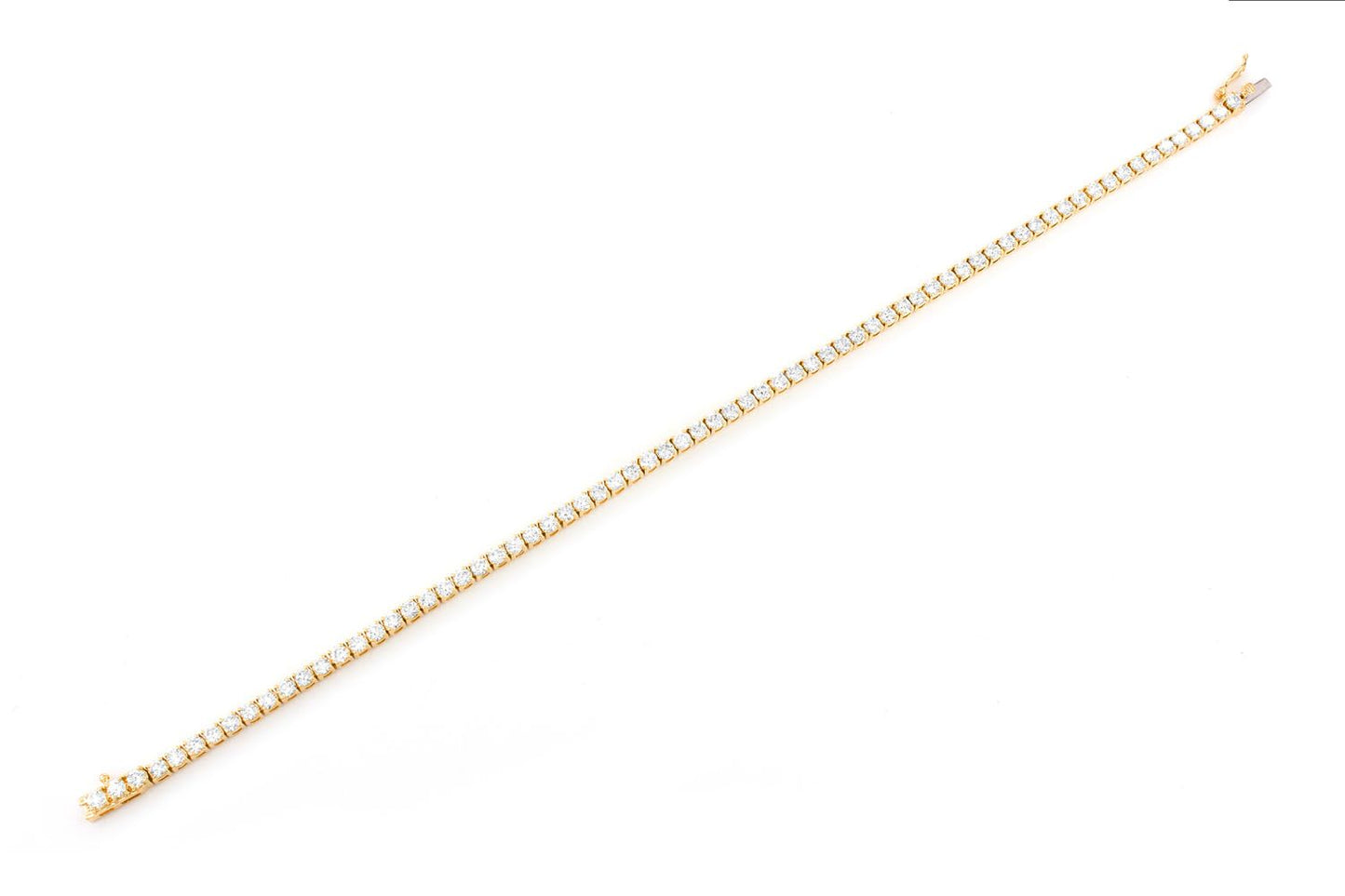7PT PRONG SET TENNIS BRACELET 14K   5.00CTW