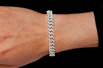 SMALL CUBAN BANGLE BRACELET 14K   1.50CTW