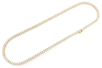 COLIER TENIS CU SET MIRACULOS DE 9PT, AUR MASIV DE 14K, 10.00CTW