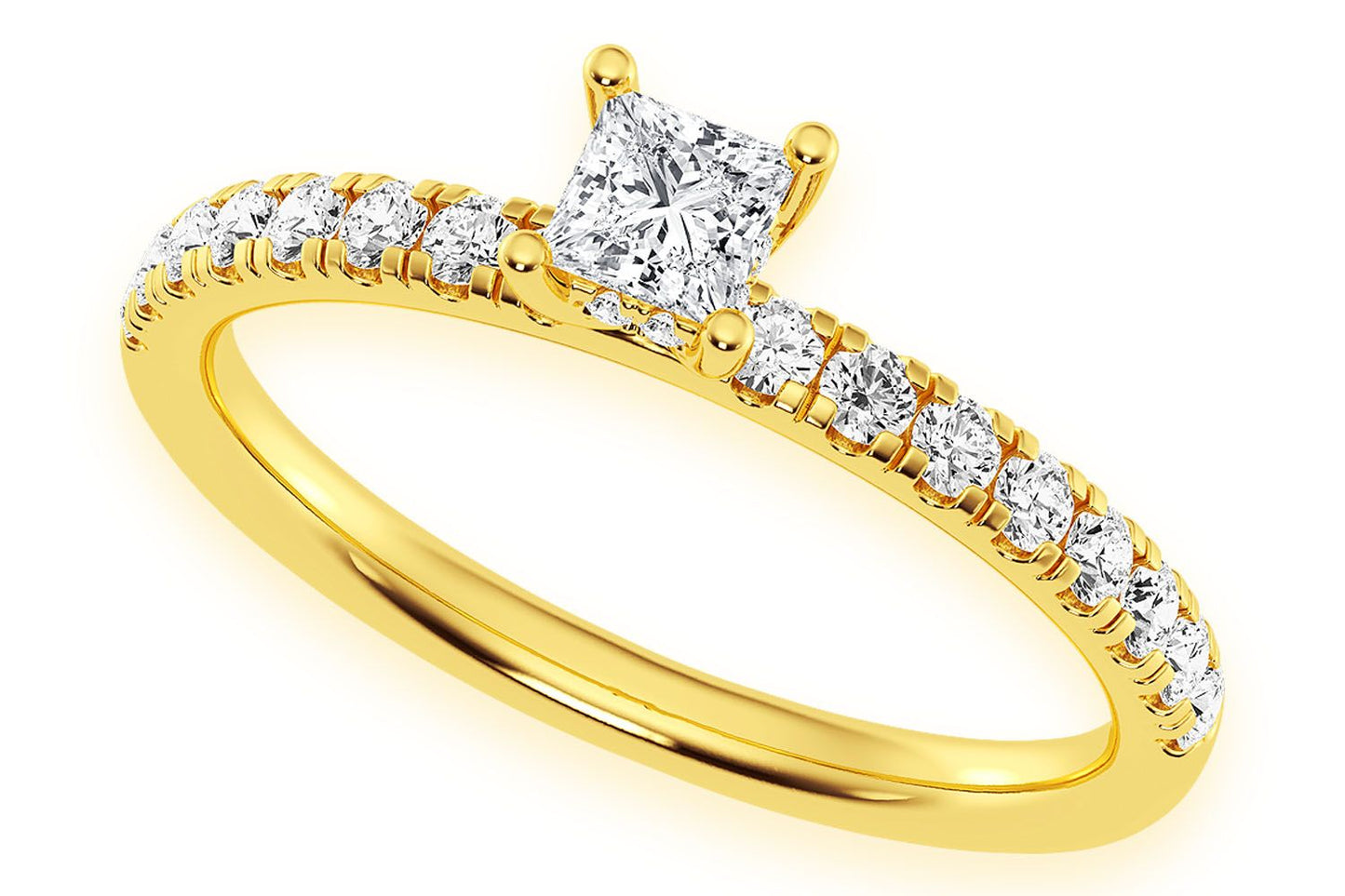 THINN - .25CT PRINCESS CUT - DIAMOND ENGAGEMENT RING