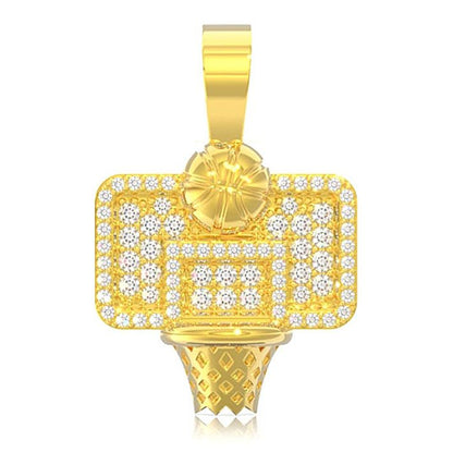 Pandantiv cu diamant, aur masiv de 14K, 1.00ct