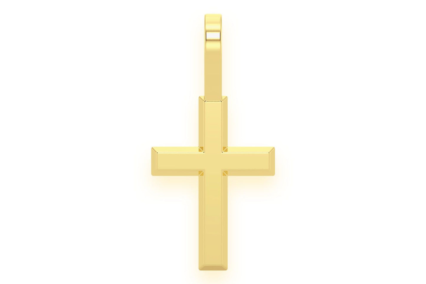ANGLED CROSS PENDANT 14K SOLID GOLD