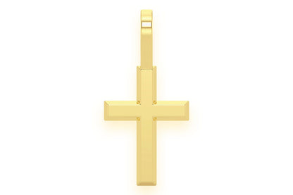 ANGLED CROSS PENDANT 14K SOLID GOLD