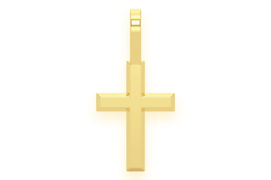 ANGLED CROSS PENDANT 14K SOLID GOLD