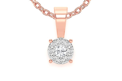 MOSAIC DIAMOND PENDANT 14K SOLID GOLD 0.15CTW