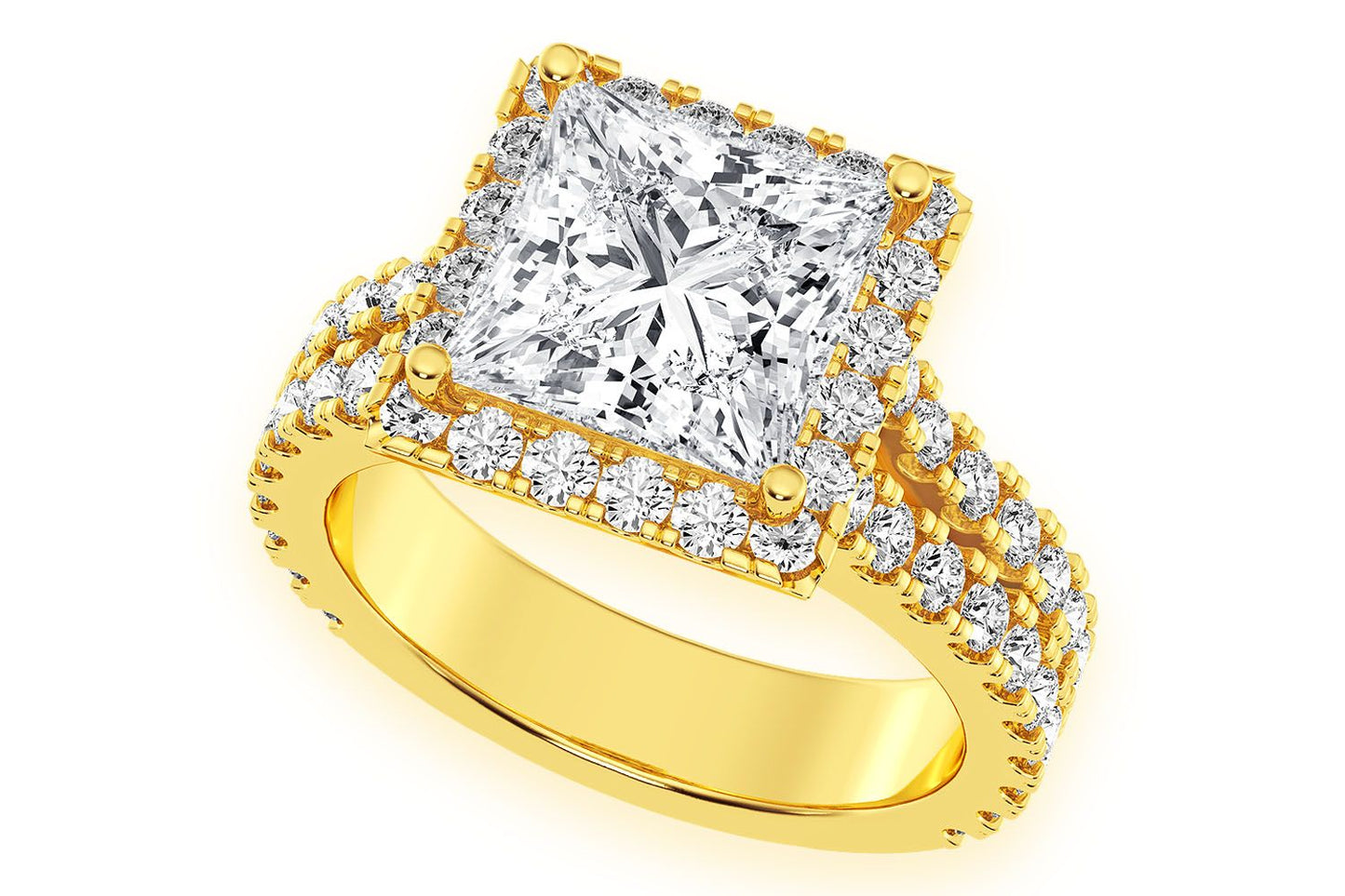 SPHINX - 3.00CT PRINCES CUT - DIAMOND ENGAGEMENT RING