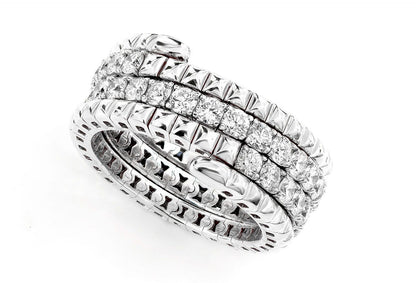 DIAMOND FLEX WRAP RING 14K SOLID GOLD 2.50CTW