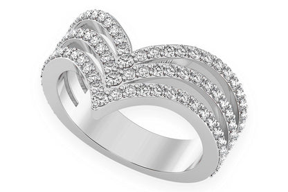 TRIPLE POINTED V SHAPED RING 14K