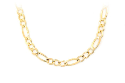 6MM FIGARO CHAIN 14K SOLID GOLD