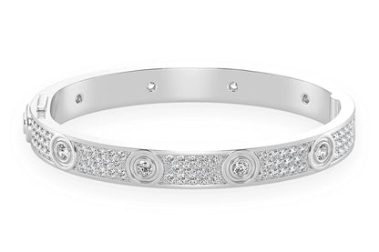 FULL DIAMOND ETERNITY DIAMOND BANGLE 14K SOLID GOLD 6.05CTW
