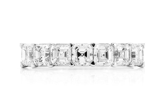 30PTR ASSCHER DIAMOND BAND 14K SOLID GOLD 2.19CTW