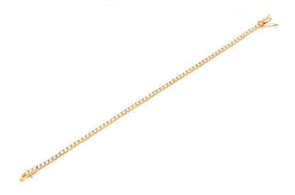 5PT PRONG SET DIAMOND TENNIS BRACELET 14K SOLID GOLD 3.00CTW