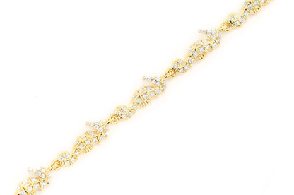 SEAHORSE ETERNITY DIAMOND BRACELET 14K SOLID GOLD 1.35CTW