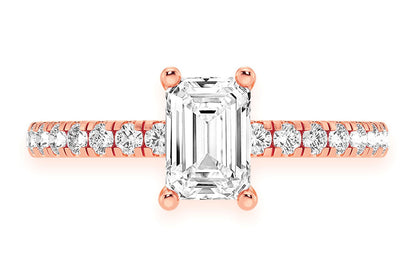 THINN - 0.75CT EMERALD CUT SOLITAIRE - DIAMOND ENGAGEMENT RING