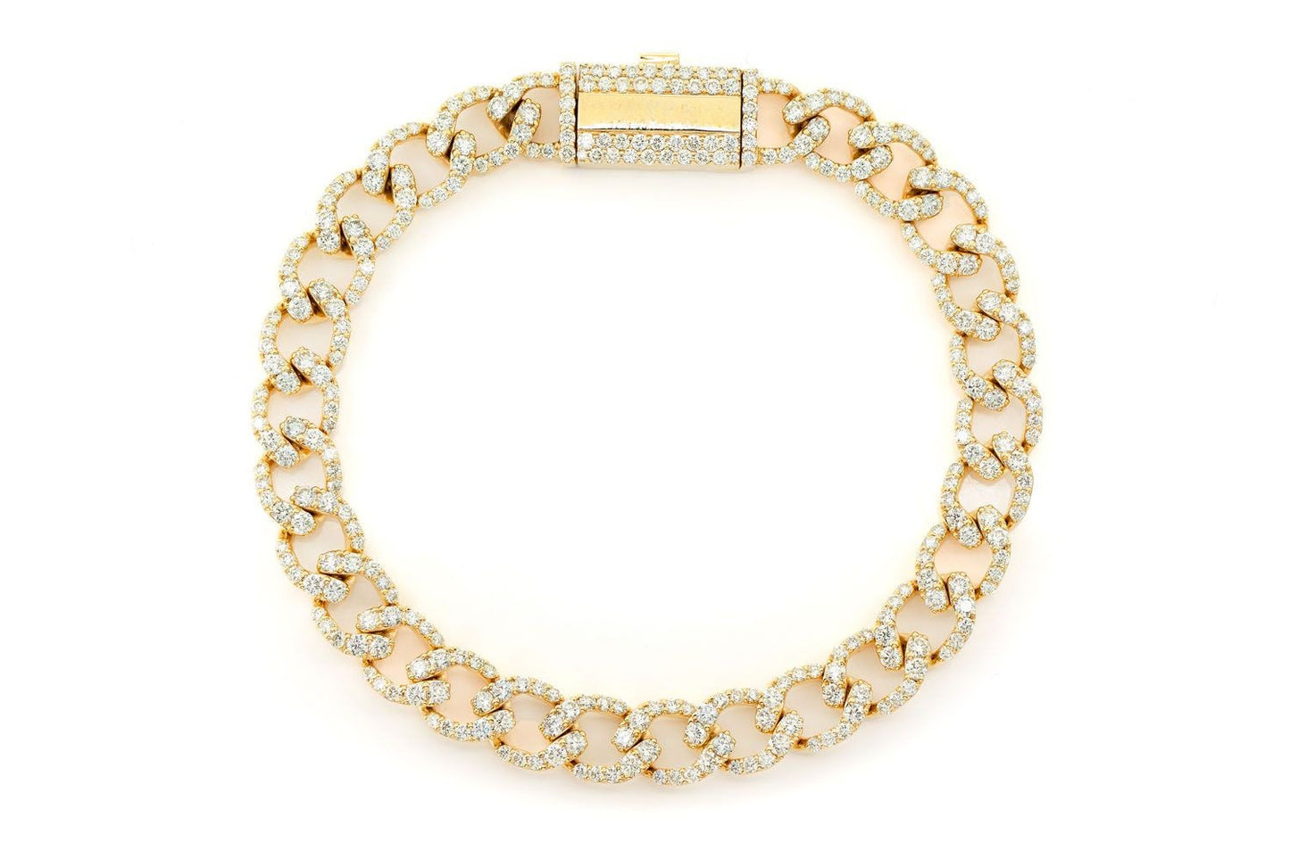 8MM ELONGATED MIAMI CUBAN DIAMOND BRACELET 14K SOLID GOLD 6.25CTW