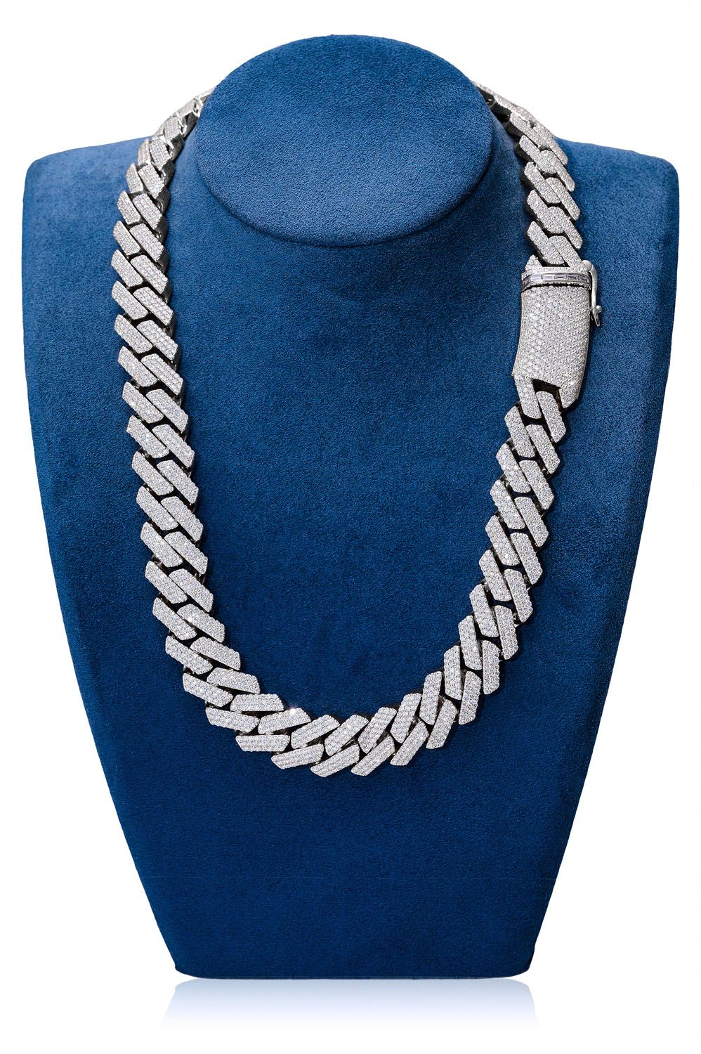 20MM RAISED PRONG MIAMI CUBAN DIAMOND NECKLACE 14K SOLID GOLD 60.00CTW