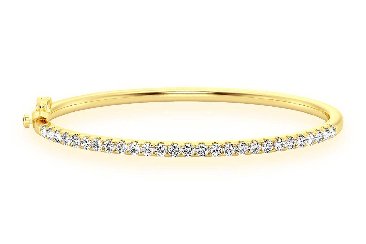 5PT SCALLOP DIAMOND BANGLE 14K SOLID GOLD 1.00CTW