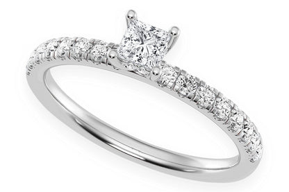 THINN - .25CT PRINCESS CUT - DIAMOND ENGAGEMENT RING
