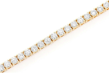 12PT PRONG SET DIAMOND TENNIS BRACELET 14K SOLID GOLD 8.25CTW