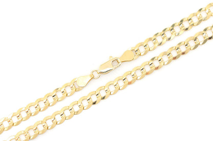 5.5MM FLAT CURB 14K SOLID GOLD CHAIN