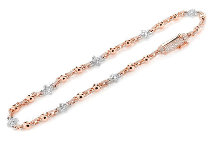 MARQUISE FLOWER DIAMOND STATION NECKLACE CHAIN 14K SOLID GOLD 36.10CTW