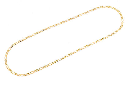 4MM FIGARO LINK 14K SOLID GOLD CHAIN