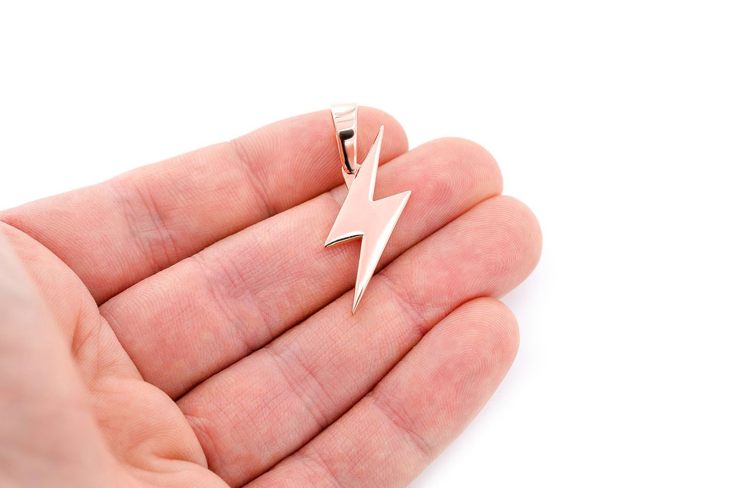 LIGHTNING BOLT PENDANT 14K SOLID GOLD