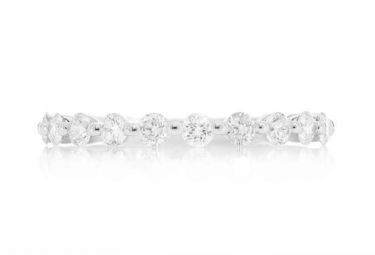PINCHED DIAMOND BAND 14K SOLID GOLD 0.45CTW