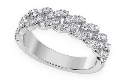 CUBAN DIAMOND RING 14K SOLID GOLD 0.55CTW