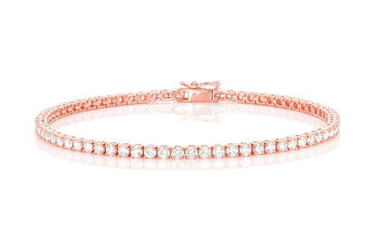8PT PRONG SET DIAMOND TENNIS BRACELET 14K SOLID GOLD 6.00CTW