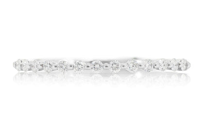 Inel cu diamante suprapuse, aur masiv de 14K, 0.15 ct