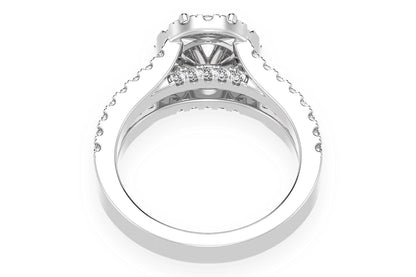 SPHINX - .75CT SOLITAIRE ROUND - SPLIT SHANK HALO - DIAMOND ENGAGEMENT RING