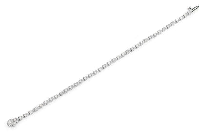 BASKET SET DIAMOND LINK BRACELET 14K SOLID GOLD 2.90CTW