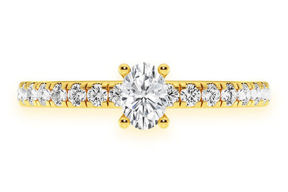 THINN - .25CT OVAL - DIAMOND ENGAGEMENT RING
