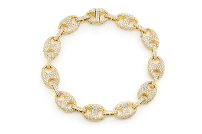 10.5MM MARINER LINK BRACELET 14K   7.00CTW