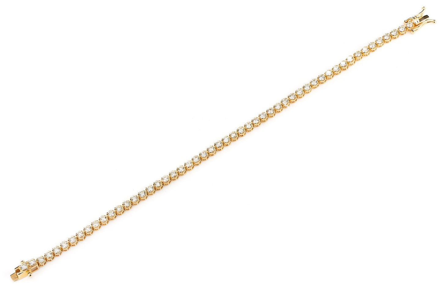 6PT CROWN SET DIAMOND TENNIS BRACELET 14K SOLID GOLD 3.00CTW